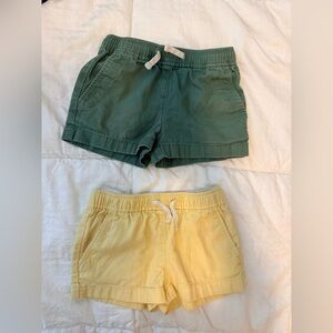 Crewcuts Green and Yellow Pull‑On Kids Shorts